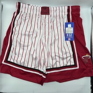 NBA Red and White Striped Shorts